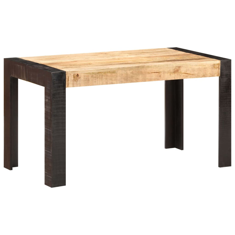 Dining Table 140x70x76 cm Solid Rough Mango Wood