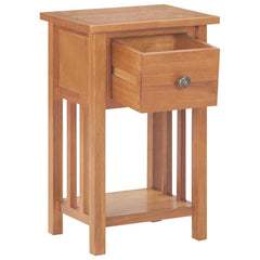 289182 vidaXL Magazine Table with Drawer 35x27x55 cm Solid Oak Wood 2