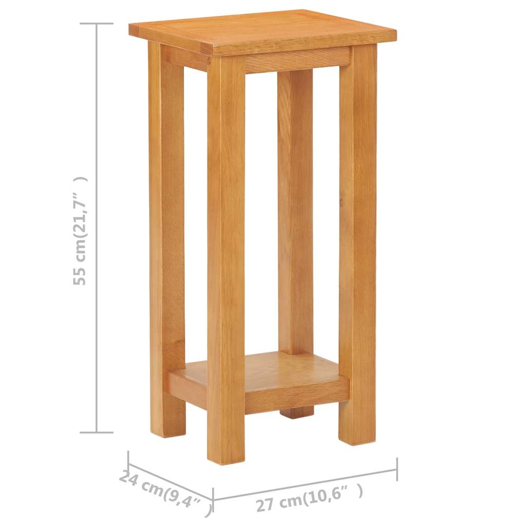 vidaXL Side Table | Natural Oak | Solid Oak Wood | Compact | Simplistic 6
