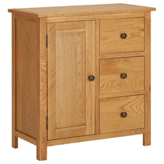 289188 vidaXL Cupboard 70x35x75 cm Solid Oak Wood 1