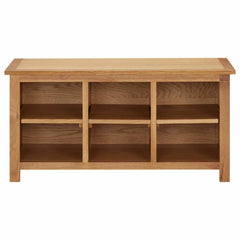 vidaXL Shoe Rack | Natural Oak | Solid Oak Wood, MDF | Medium | Shoe Rack 2