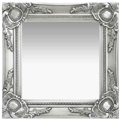 vidaXL Wall Mirror | Silver | Wood, Glass, Engineered wood | 40 x 40 cm 1