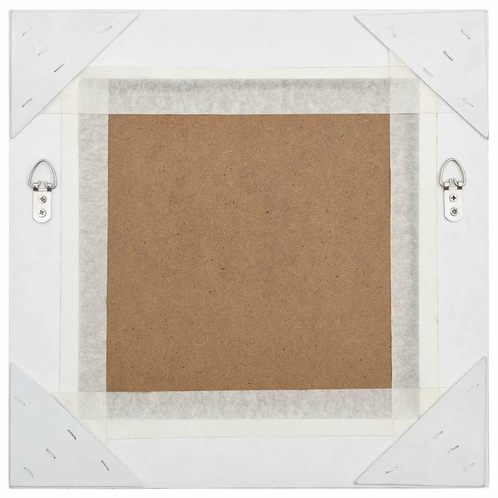 vidaXL Wall Mirror | Silver | Wood, Glass, Engineered wood | 40 x 40 cm 4