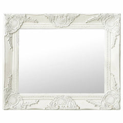 vidaXL Wall Mirror | White | Wood, glass, engineered wood | 50x40 cm 1
