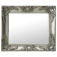 vidaXL Wall Mirror | Silver | Wood, glass, engineered wood | 50 x 40 cm 1