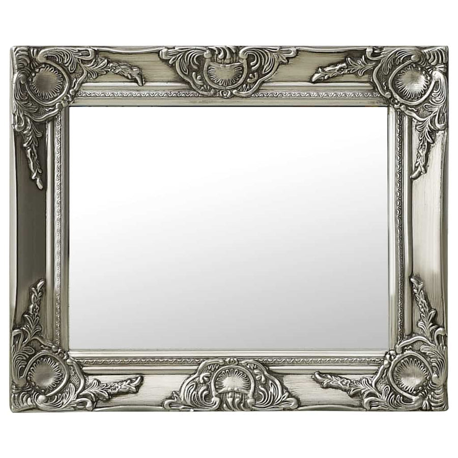 vidaXL Wall Mirror | Silver | Wood, glass, engineered wood | 50 x 40 cm 1