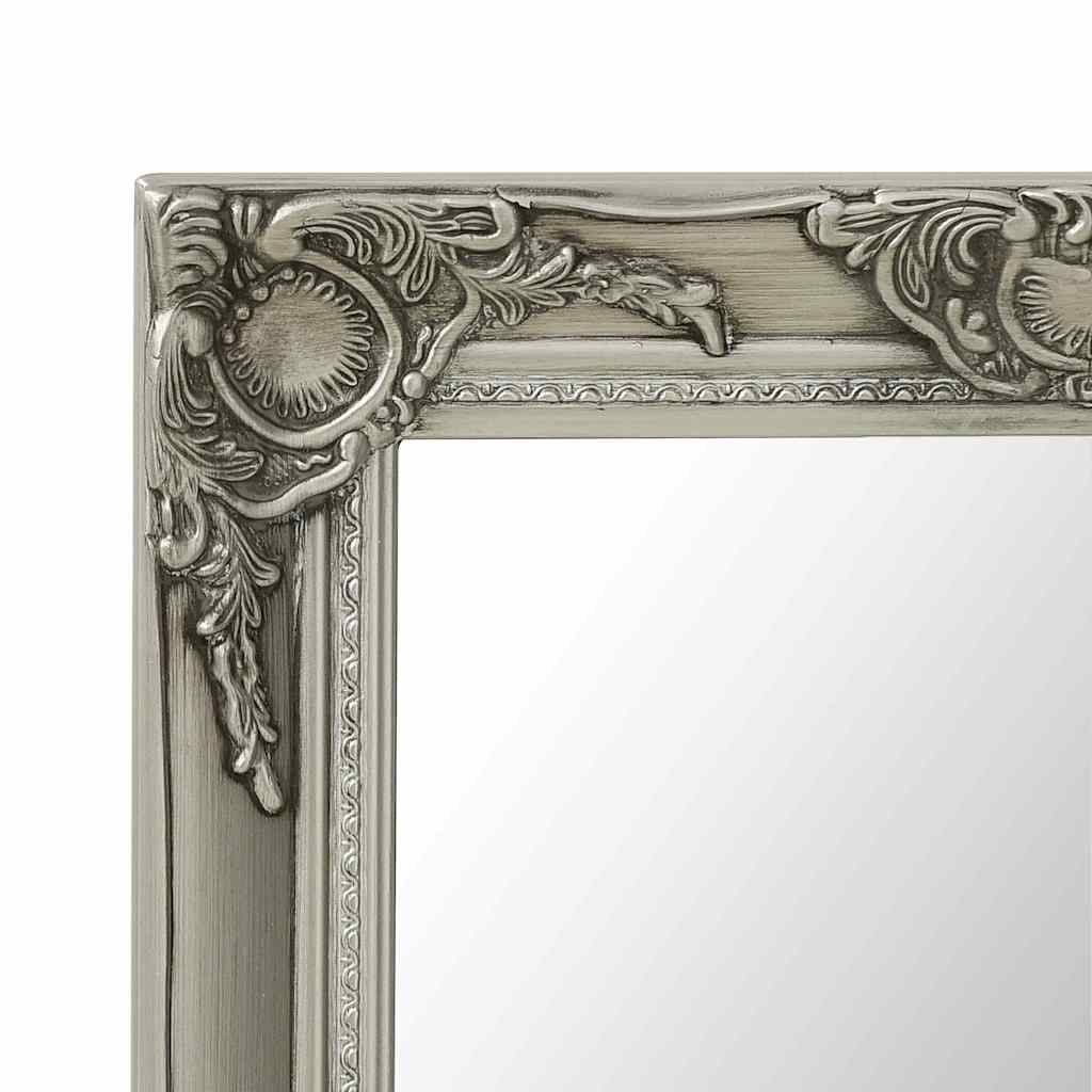 vidaXL Wall Mirror | Silver | Wood, glass, engineered wood | 50 x 40 cm 4