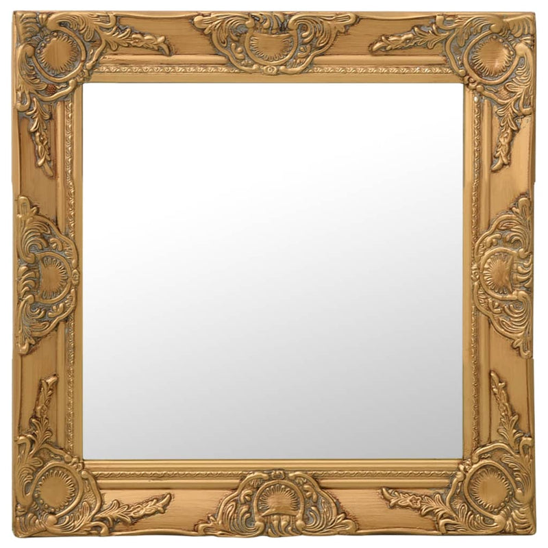 Wall Mirror Baroque Style 50x50 cm Gold