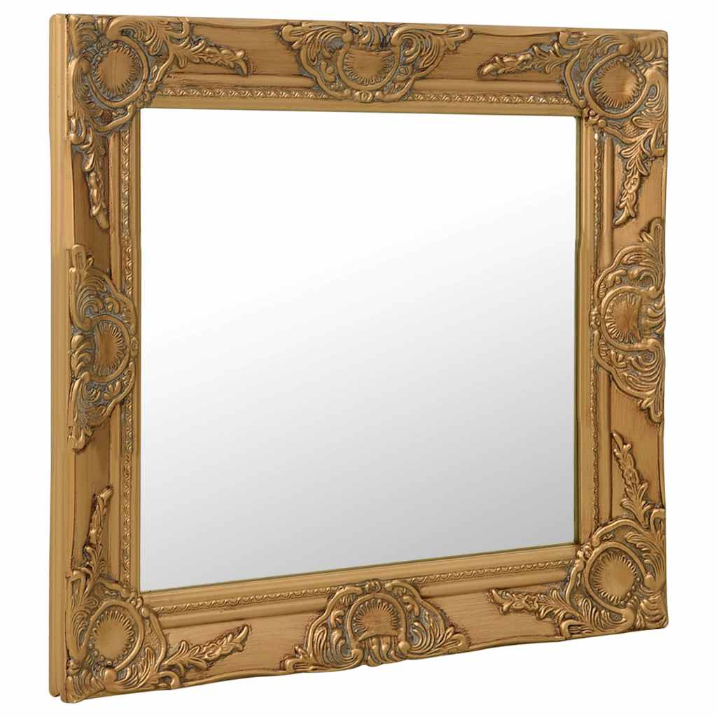 vidaXL Wall Mirror | Gold | Wood, glass, engineered wood | Medium 2
