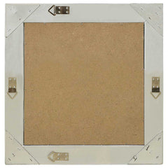 vidaXL Wall Mirror | Silver | Wood, glass and engineered wood | 50 cm x 50 cm 3