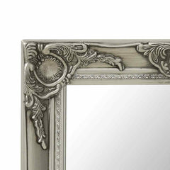 vidaXL Wall Mirror | Silver | Wood, glass and engineered wood | 50 cm x 50 cm 4
