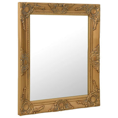 vidaXL Wall Mirror | Gold | Wood, glass, engineered wood | 50x60 cm | Mirror 2