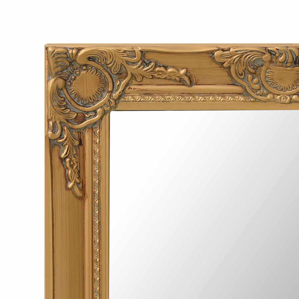 vidaXL Wall Mirror | Gold | Wood, glass, engineered wood | 50x60 cm | Mirror 4