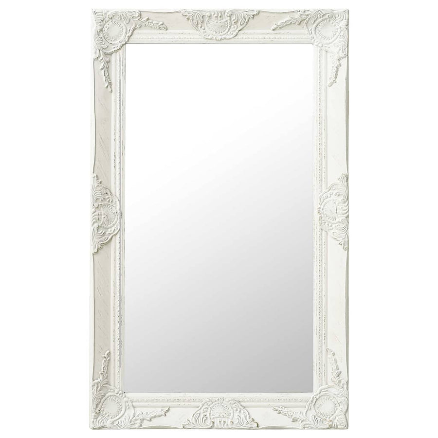vidaXL Wall Mirror | White | Wood, glass, engineered wood | 50 x 80 cm 1