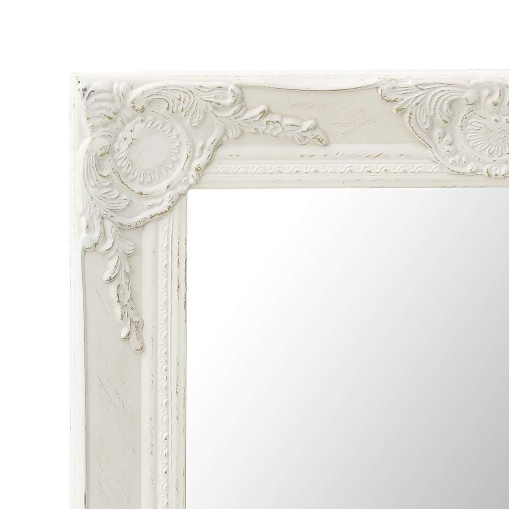 vidaXL Wall Mirror | White | Wood, glass, engineered wood | 50 x 80 cm 4
