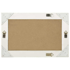 vidaXL Wall Mirror | White | Wood, Glass, Engineered Wood | 60x40 cm 3