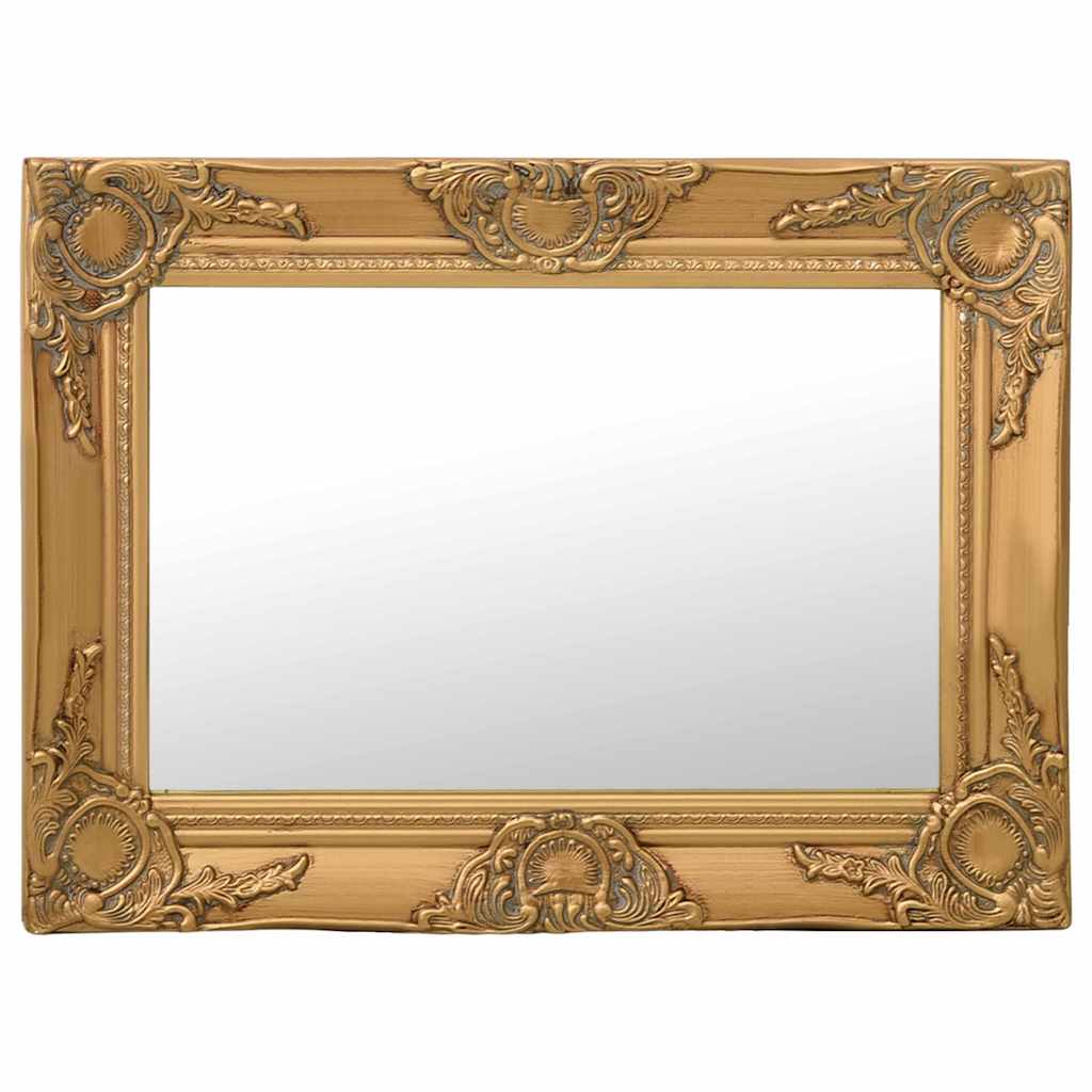 vidaXL Wall Mirror | Gold | Wood, glass, engineered wood | 60 cm x 40 cm 1