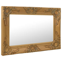 vidaXL Wall Mirror | Gold | Wood, glass, engineered wood | 60 cm x 40 cm 2