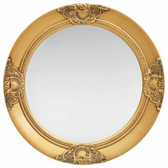 vidaXL Wall Mirror | Gold | Wood, glass, engineered wood | 50 cm diameter 1