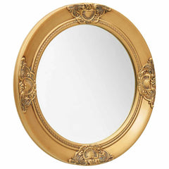 vidaXL Wall Mirror | Gold | Wood, glass, engineered wood | 50 cm diameter 2