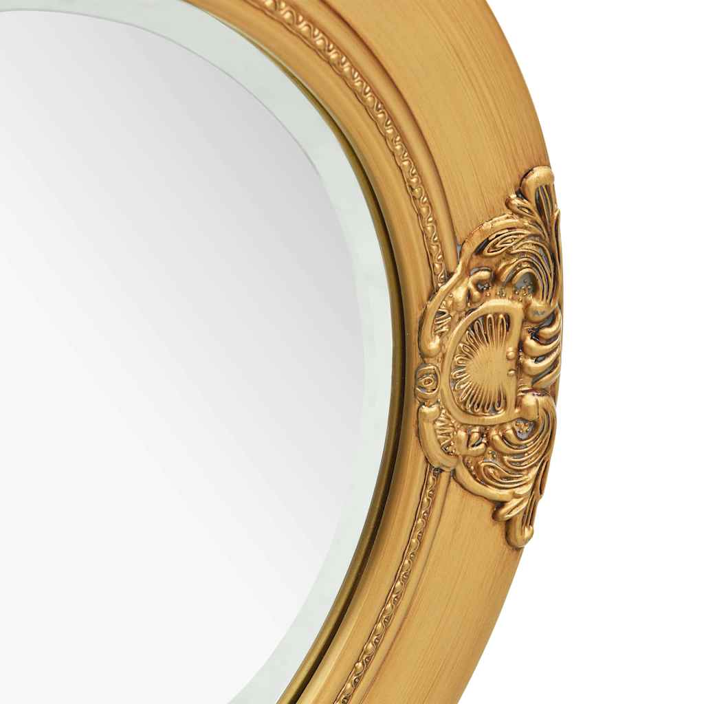 vidaXL Wall Mirror | Gold | Wood, glass, engineered wood | 50 cm diameter 3