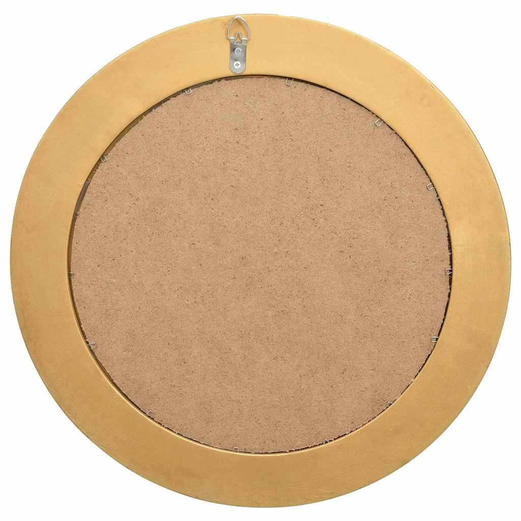 vidaXL Wall Mirror | Gold | Wood, glass, engineered wood | 50 cm diameter 4