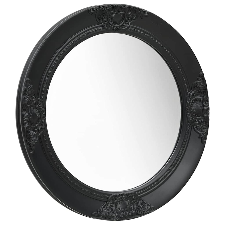 vidaXL Wall Mirror | Black | Wood, glass, engineered wood | Medium 1