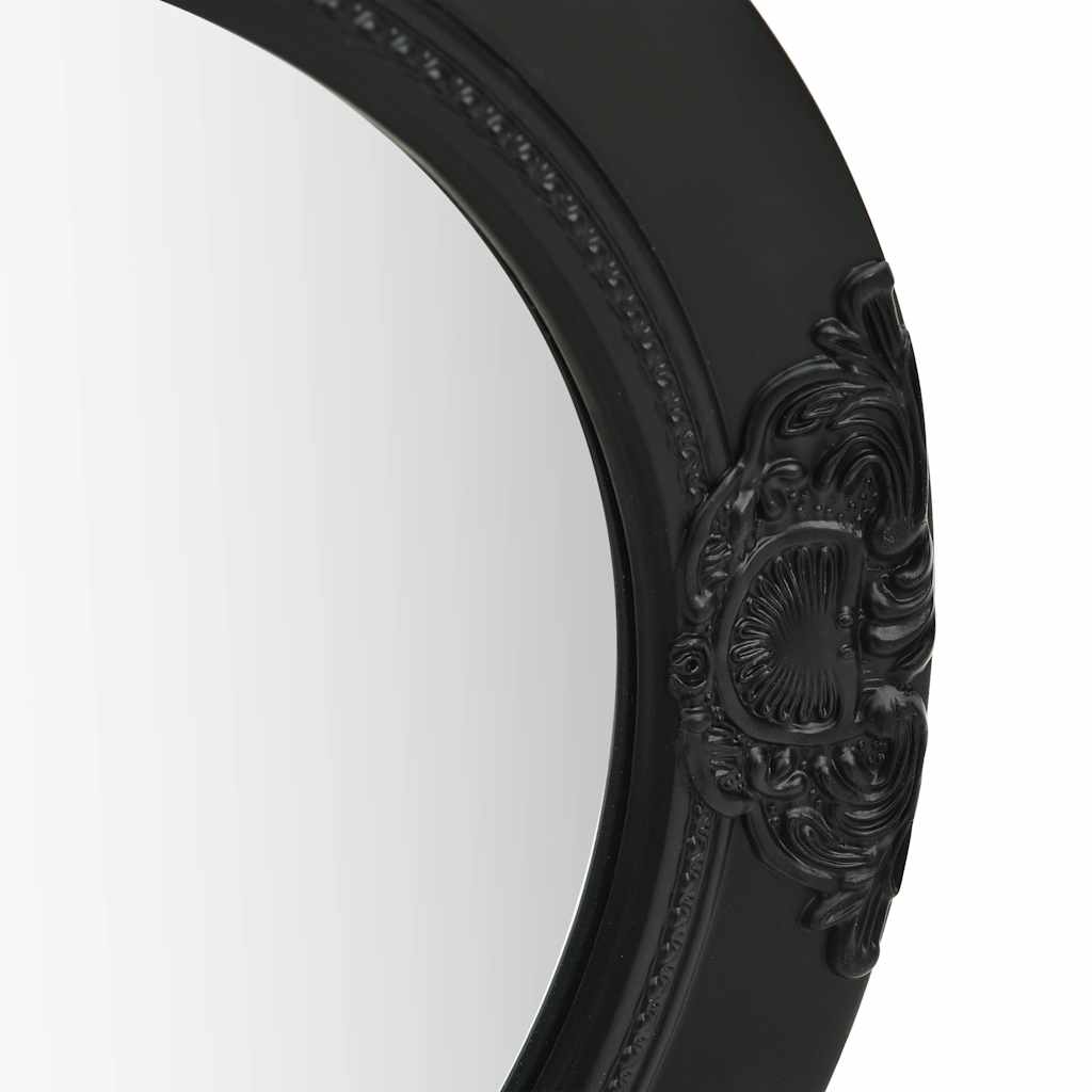 vidaXL Wall Mirror | Black | Wood, glass, engineered wood | Medium 3