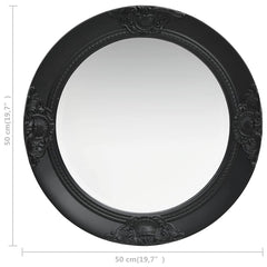 vidaXL Wall Mirror | Black | Wood, glass, engineered wood | Medium 5