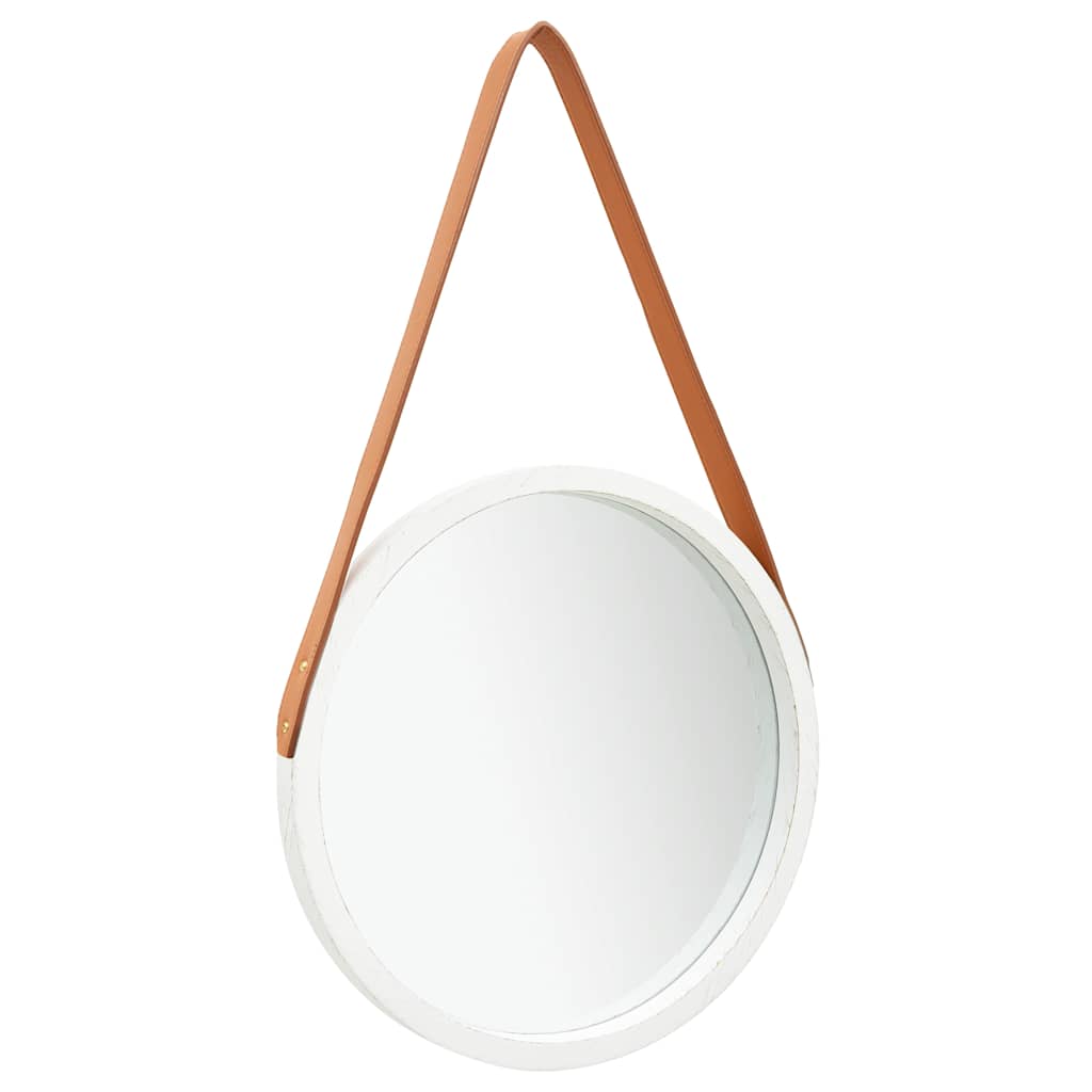 vidaXL Wall Mirror | White and brown 1