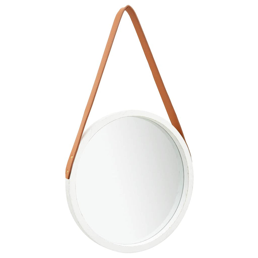 vidaXL Wall Mirror | White and brown 1