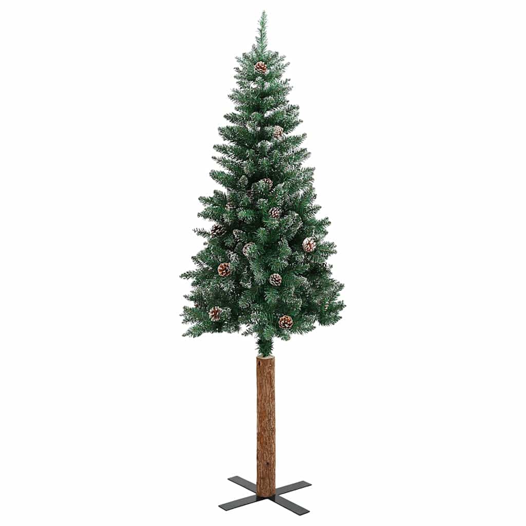 vidaXL Christmas Tree | Green | PVC, pine wood, powder-coated steel | Slim 3