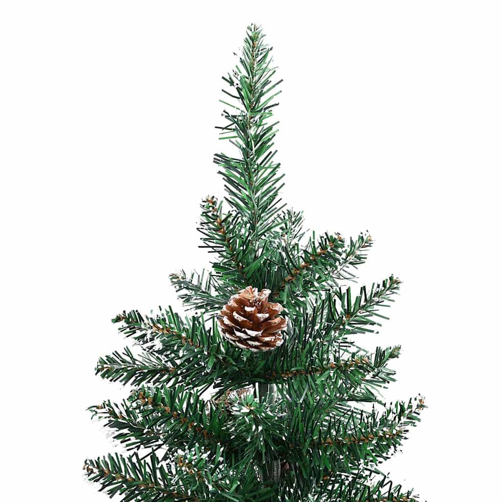 vidaXL Christmas Tree | Green | PVC, pine wood, powder-coated steel | Slim 4
