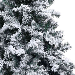 vidaXL Artificial Christmas Tree | Green with flocked snow | PVC, Metal 4