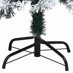 vidaXL Artificial Christmas Tree with Flocked Snow Green 180 cm PVC 5