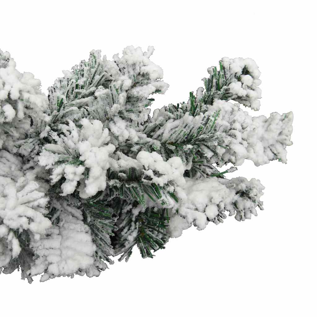 vidaXL Christmas Garland with Flocked Snow Green 10 m PVC 4