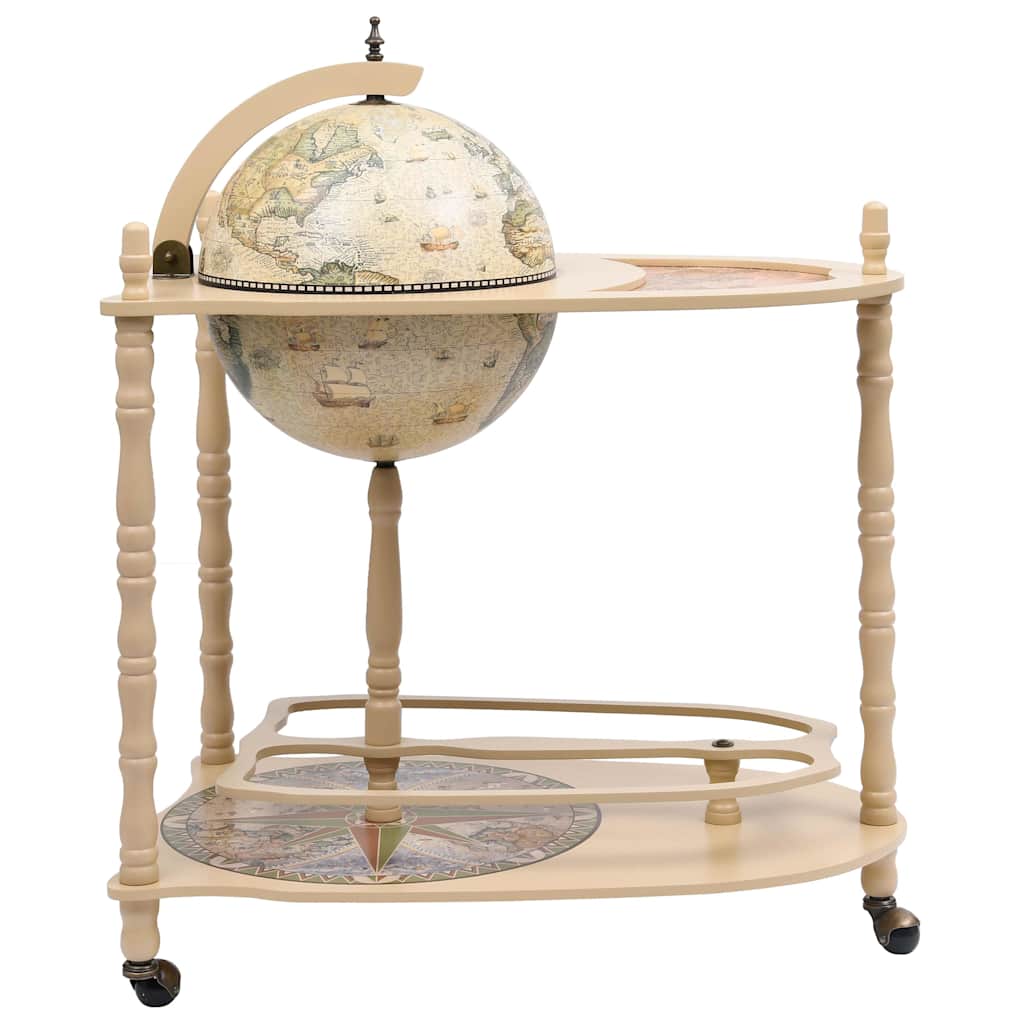 320908 vidaXL Freestanding Globe Bar Wind Stand Eucalyptus Wood Green 2