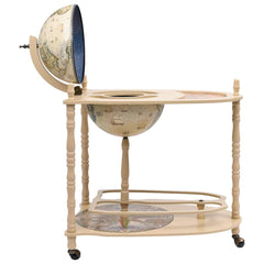 320908 vidaXL Freestanding Globe Bar Wind Stand Eucalyptus Wood Green 3