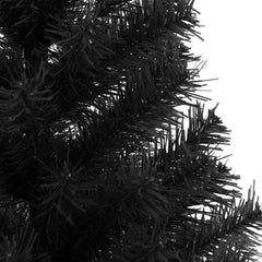 vidaXL Artificial Christmas Tree with Stand Black 150 cm PVC 5
