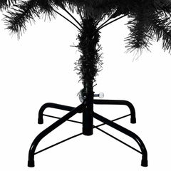 vidaXL Artificial Christmas Tree with Stand Black 150 cm PVC 6