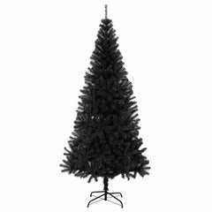vidaXL Artificial Christmas Tree with Stand Black 180 cm PVC 3