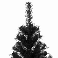 vidaXL Artificial Christmas Tree with Stand Black 180 cm PVC 4