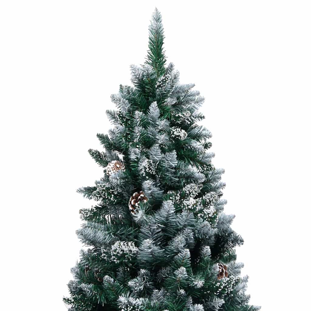Artificial Christmas Tree with Pine Cones and White Snow 150 cm 150 cm 93 cm