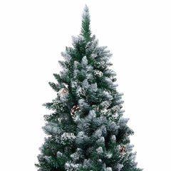 Artificial Christmas Tree with Pine Cones and White Snow 150 cm 150 cm 93 cm