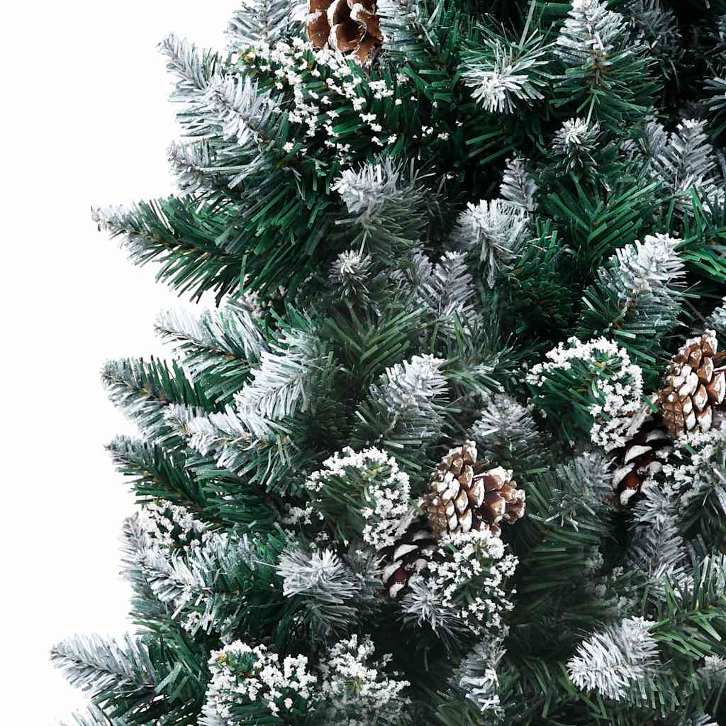 Artificial Christmas Tree with Pine Cones and White Snow 150 cm 150 cm 93 cm