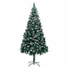 Artificial Christmas Tree with Pine Cones and White Snow 150 cm 240 cm 130 cm