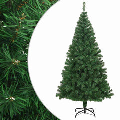 vidaXL Artificial Christmas Tree with Thick Branches Green 180 cm PVC 1