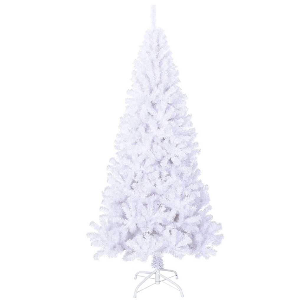 vidaXL Artificial Christmas Tree with Thick Branches White 210 cm PVC 3