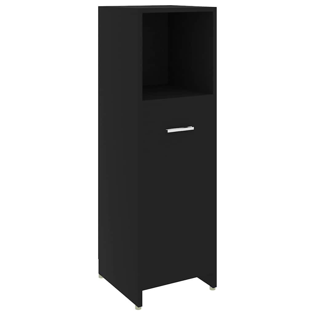 vidaXL Bathroom Cabinet | Black | Engineered wood | Medium | Bathroom Cabinet 2