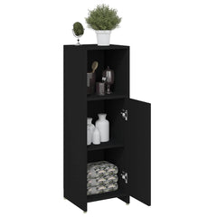 vidaXL Bathroom Cabinet | Black | Engineered wood | Medium | Bathroom Cabinet 4